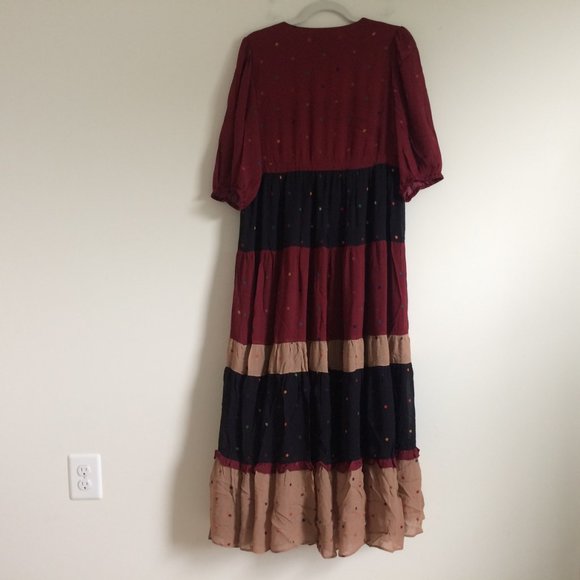 Farm Rio Multi Dot Ruffle Prairie Maxi Dress - Picture 6 of 8